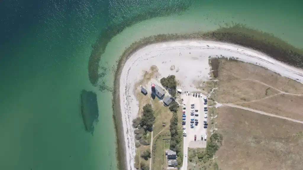 Slettehage fyr set fra toppen